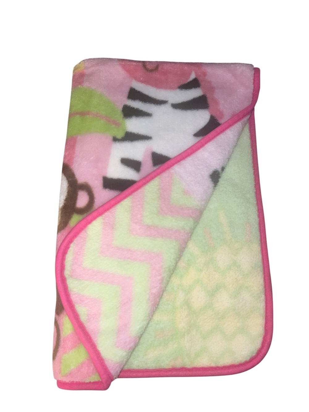 Garanimals Pink Jungle Safari Plush Baby Blanket